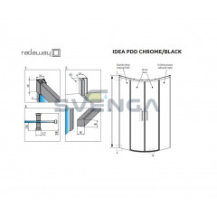 Radaway Idea PDD pusapvalė dušo kabina