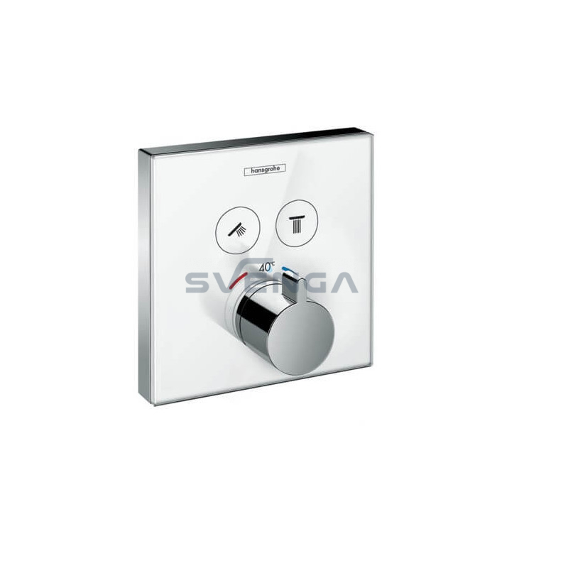 Hansgrohe ShowerSelect Glass Thermostat potinkinis termostatinis dušo maišytuvas, 2-iejų funkcijų