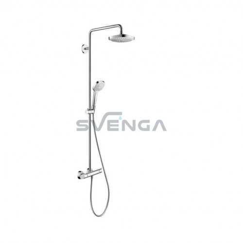 Hansgrohe Croma Select E Showerpipe 180 27256400 virštinkinė termostatinė dušo sistema