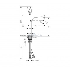 Hansgrohe Axor Citterio E 190 36103000 praustuvo maišytuvas