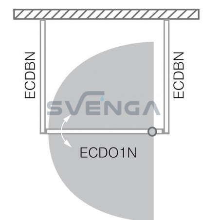 Roltechnik ECDO1N+ECDBN kvadratinė dušo kabina