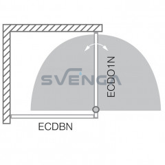 Roltechnik ECDO1N+ECDBN kvadratinė dušo kabina