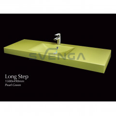 PAA Long Step akmens masės pakabinamas praustuvas 1500x490 mm