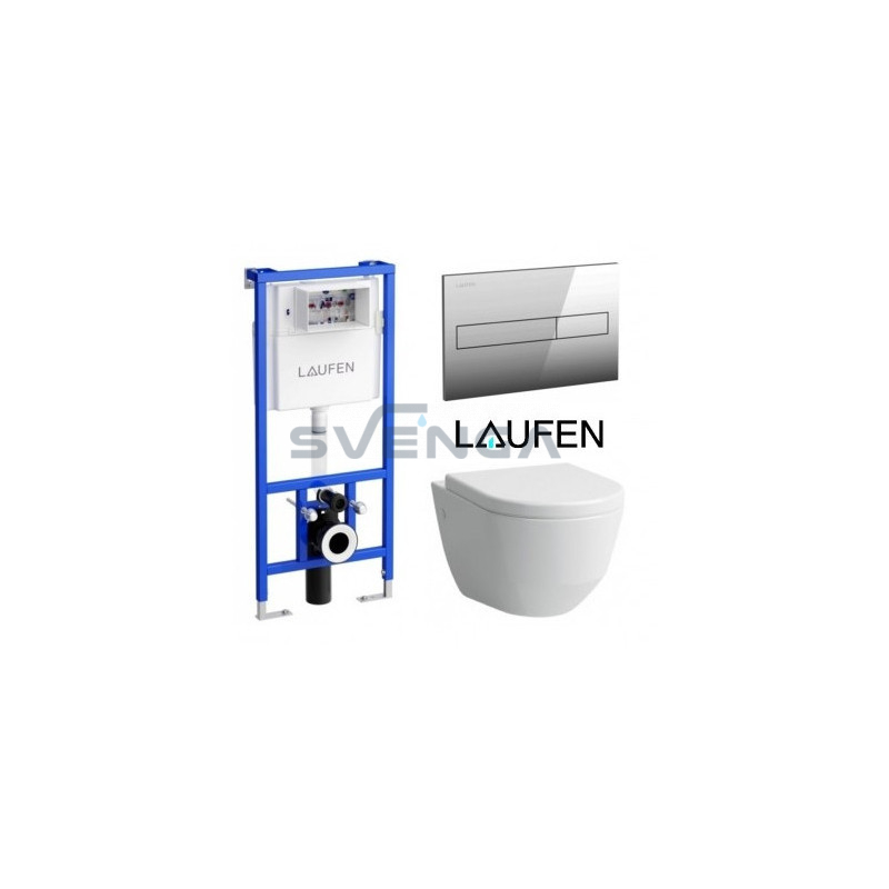 Laufen LIS CW1 potinkinis rėmas su pakabinamu klozetu Laufen Pro New ir lėtaeigiu dangčiu
