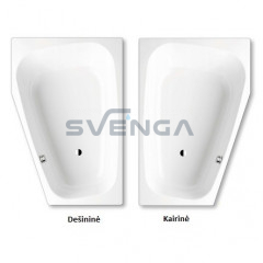 Kaldewei Plaza Duo asimetrinė plieninė vonia 1800x1200