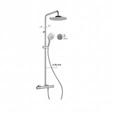 Alpi City Plus CRL87RP2151 termostatinė dušo sistema su 25 cm dušo galva