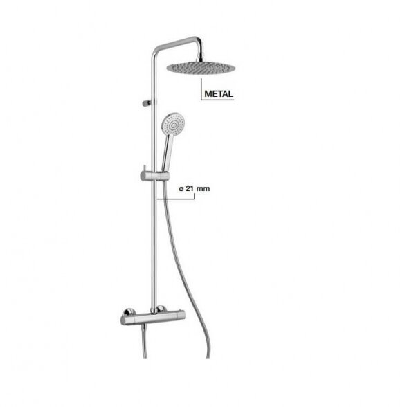 Alpi Sport Plus SPL96RM2151 termostatinė dušo sistema su plona 25 cm dušo galva