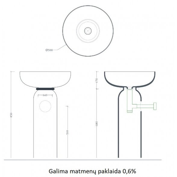 ARTCeram Jolie laisvai pastatomas praustuvas 7