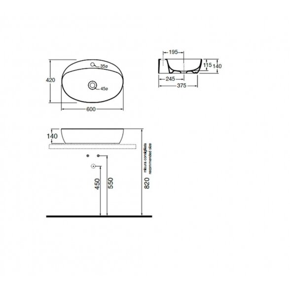 Azzurra Elegance 600x420 pastatomas ant stalviršio praustuvas 2