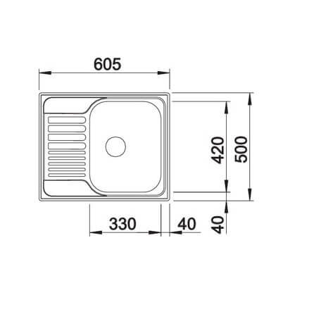 Blanco Tipo 45 S Mini nerūdijančio plieno plautuvė 4