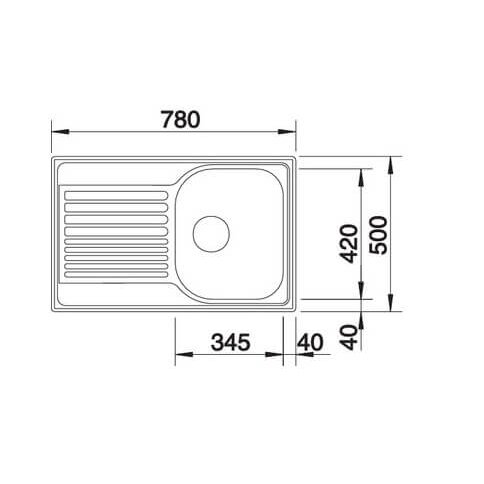 Blanco Tipo 45 S Compact nerūdijančio plieno plautuvė 3