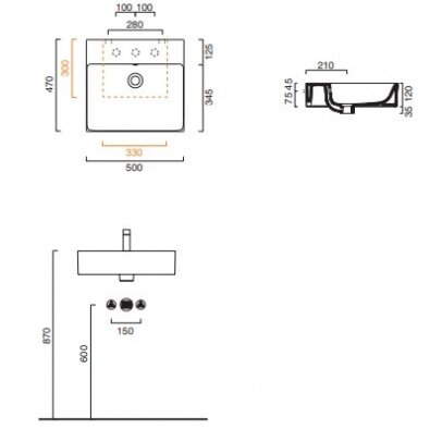 Catalano Premium 50x47 pakabinamas/baldinis/paskabinamas praustuvas 3