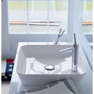 Duravit Cape Cod pastatomas ant stalviršio praustuvas su skyle maišytuvui 460x460