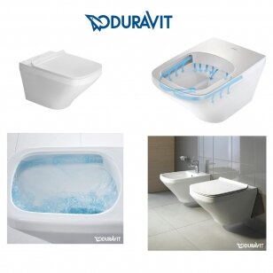 Duravit Durastyle pakabinamas klozetas su Rimless ir lėtaeigiu dangčiu