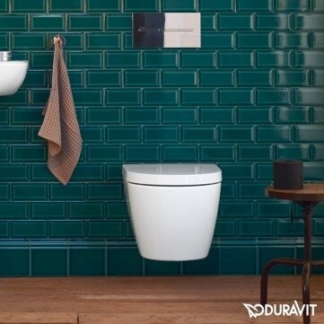 Duravit Me by Starck pakabinamas klozetas su Rimless (be nuplovimo lanko) ir lėtaeigiu dangčiu