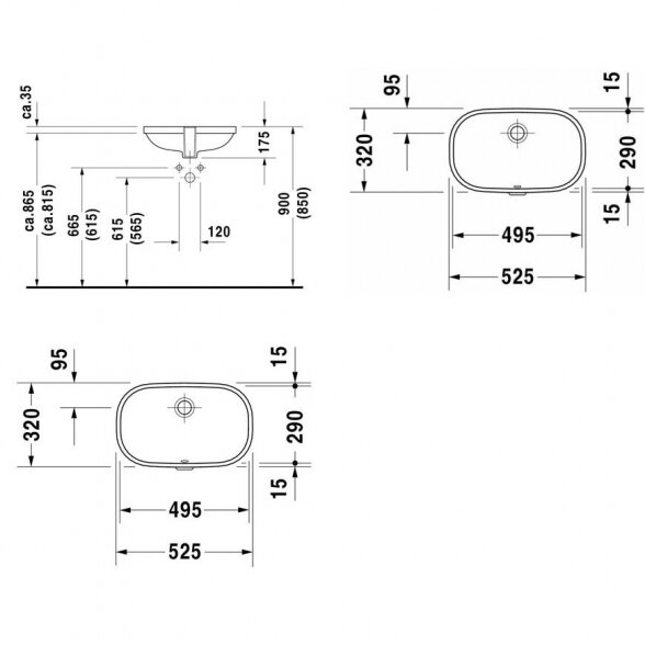 Duravit D-Code iš apačios montuojamas praustuvas 495x290 1