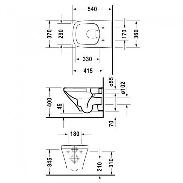 Duravit Durastyle pakabinamas klozetas su lėtaeigiu dangčiu 3