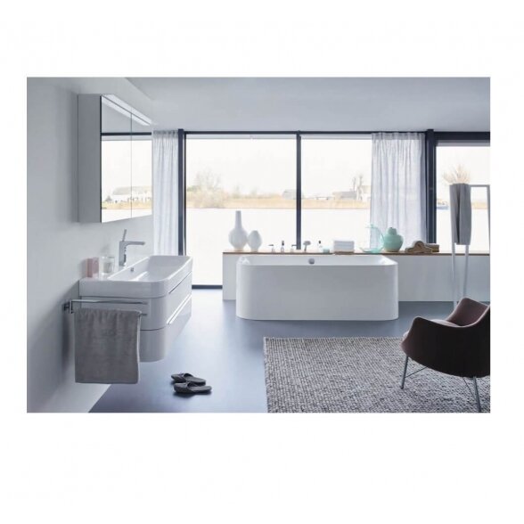 Duravit Happy D.2 akrilinė glaudžiama prie sienos vonia 1800x800 mm 1