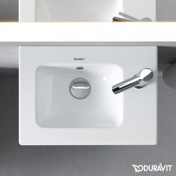 Duravit Me by Starck mažas pakabinamas arba baldinis praustuvas 430x300 1