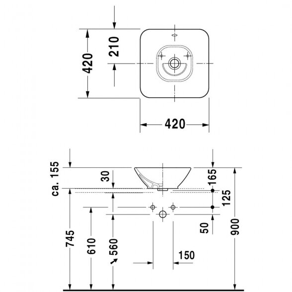 Duravit Me by Starck pastatomas praustuvas 420x420 2