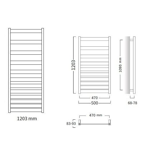 Elektrinis rankšluosčių džiovintuvas Instal Projekt Belti 120x50cm 8