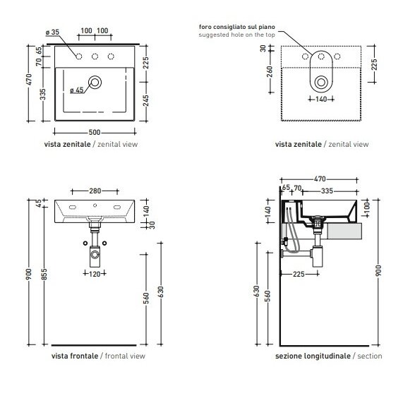 Flaminia AppLight praustuvas 50x47cm 4