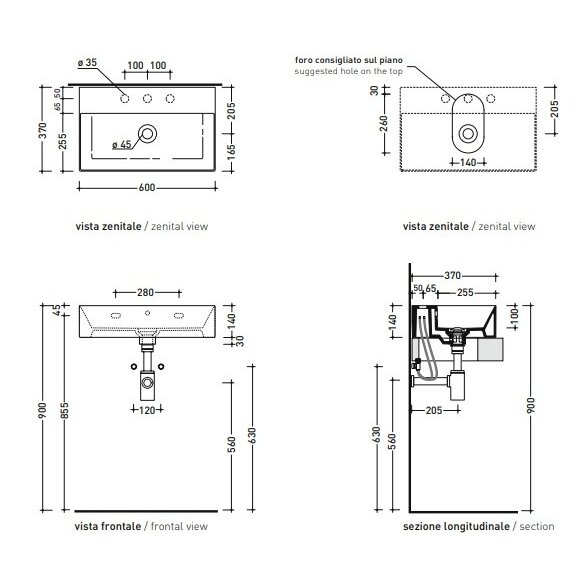 Flaminia AppLight praustuvas 60x37cm 3