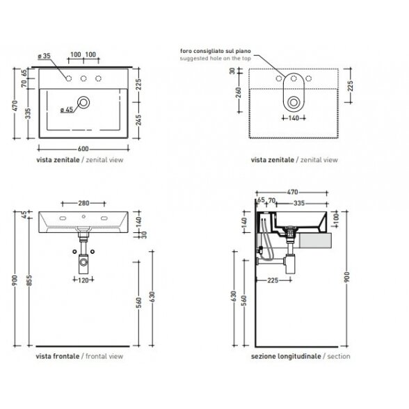 Flaminia AppLight praustuvas 60x47cm 5