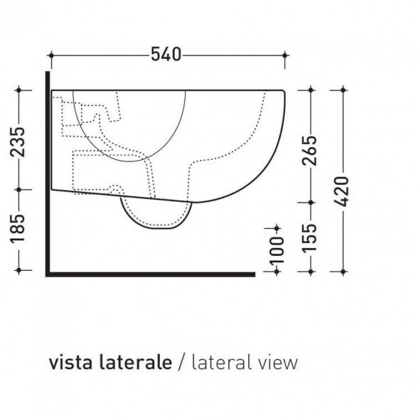 Flaminia Pinch 540x360xH270 pakabinamas klozetas su lėtaeigiu dangčiu 3