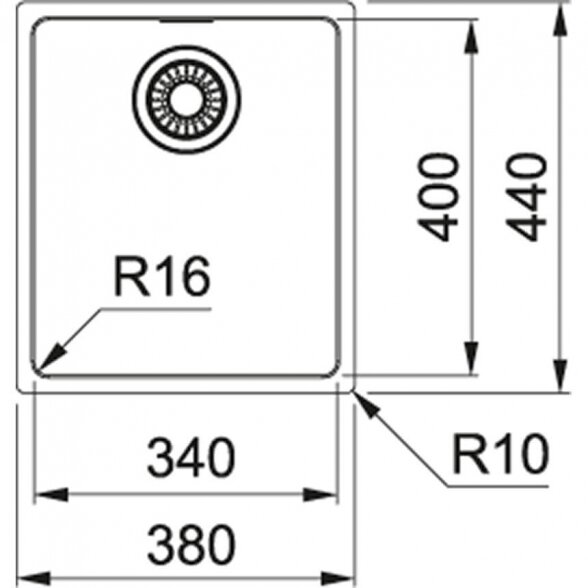 Franke Maris MRX 110-34  nerūdijančio plieno plautuvė 1