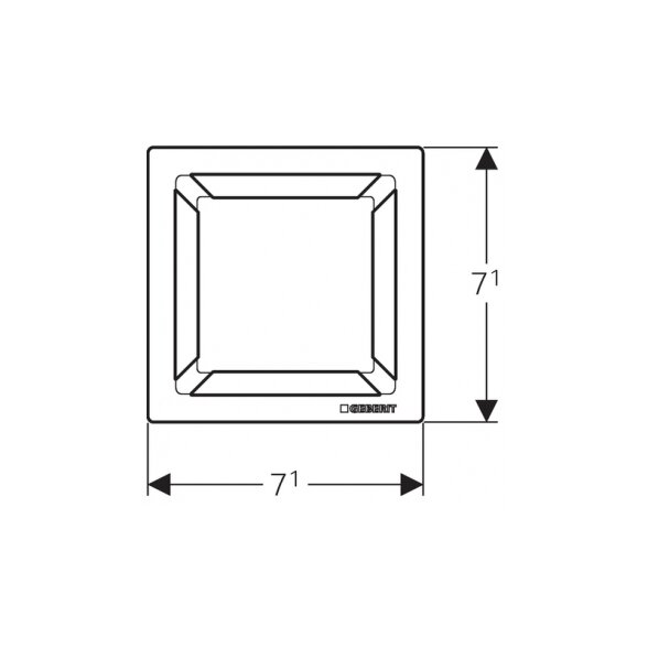 Geberit 8x8 cm dušo trapas su grotelėmis 1