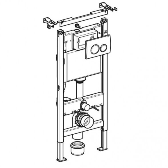 Geberit Duofix Basic potinkinis klozeto rėmas su tvirtinimais ir mygtuku 3
