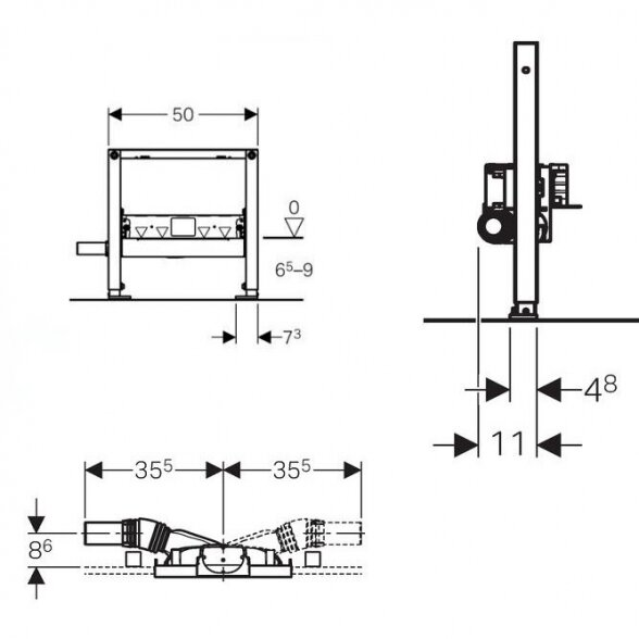 Geberit Duofix ShowerDrain sieninis dušo latakas 3 in 1 3