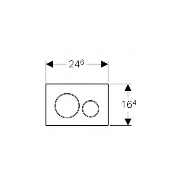 Geberit Sigma20 vandens nuleidimo mygtukas 10