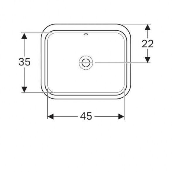 Geberit VariForm 53x44 iš apačios montuojamas praustuvas 1