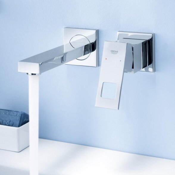 Grohe Eurocube praustuvo maišytuvas iš sienos su potinkine dalimi