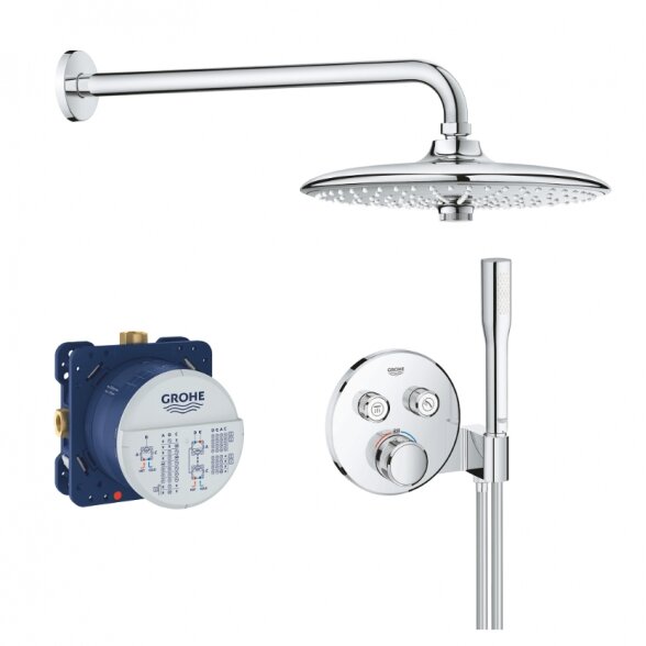 Grohe Grohtherm SmartControl 34744000 potinkinis termostatinis dušo komplektas