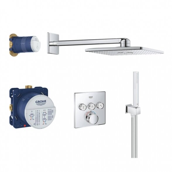 Grohe Grohtherm SmartControl Cube potinkinis termostatinis dušo komplektas 34706000