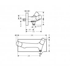 Hansgrohe Axor Starck Organic 12602000 termostatinis dušo maišytuvas