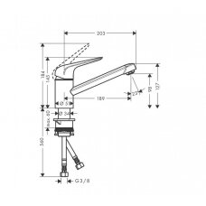 Hansgrohe Focus M42 71808000 virtuvinis maišytuvas