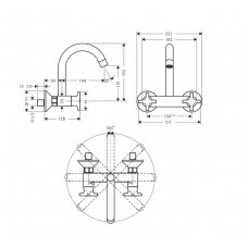 Hansgrohe Logis M32 71286000 virtuvinis maišytuvas