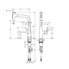 Hansgrohe Metris Select M71 73822000 virtuvinis maišytuvas