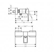 Hansgrohe Metropol 74560000 dušo maišytuvas