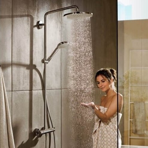 Hansgrohe Croma Select S Showerpipe EcoSmart 280 26794000 termostatinis dušo komplektas