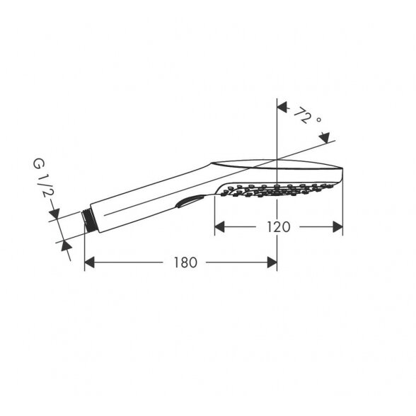 Hansgrohe 5 in 1 termostatinės potinkinės dušo sistemos komplektas 10