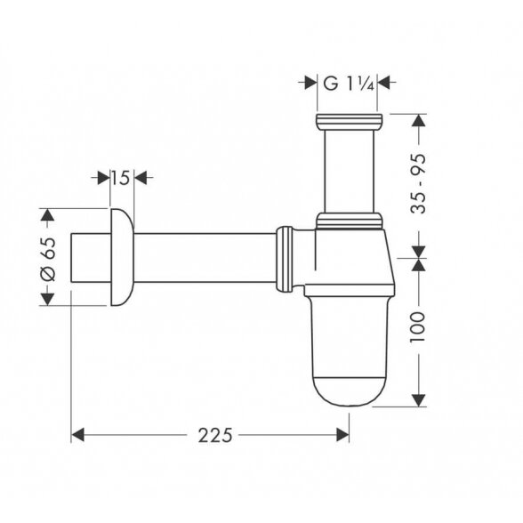 Hansgrohe 52053000 praustuvo sifonas 1