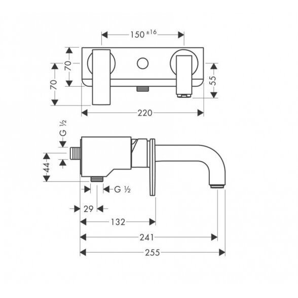 Hansgrohe Axor Citterio 39400000 vonios maišytuvas 2