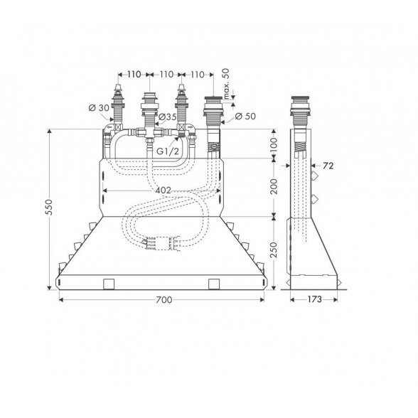 Hansgrohe Axor Citterio 39445000 įmontuojamas į vonios kraštą maišytuvas 2