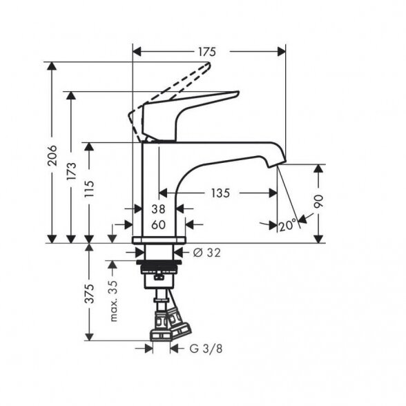 Hansgrohe Axor Citterio E praustuvo maišytuvas 2