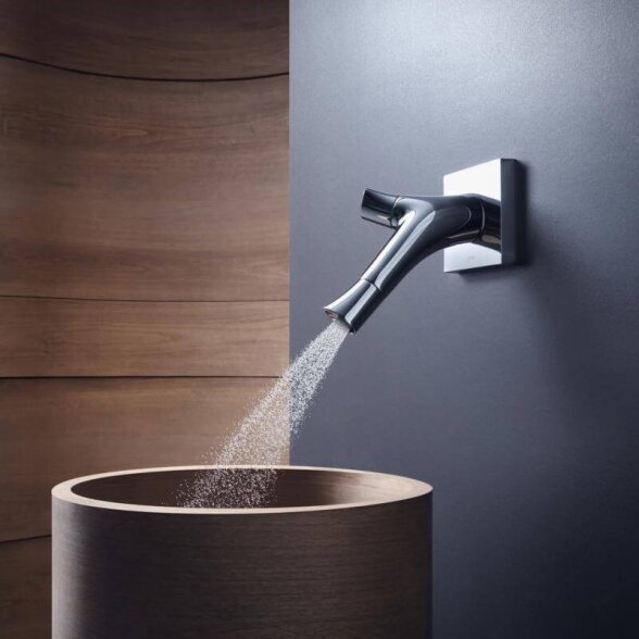 Hansgrohe Axor Starck Organic 187 mm praustuvo maišytuvas iš sienos 4